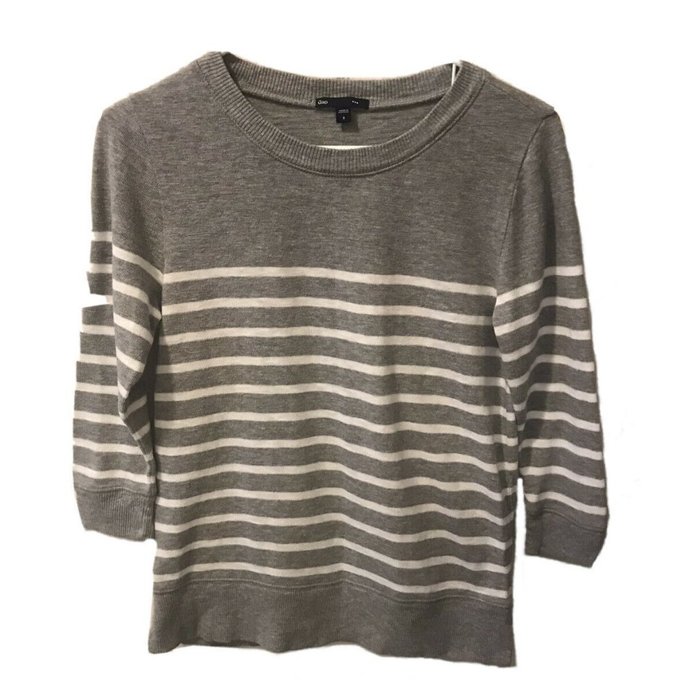 Gap 3/4 Sleeve Striped Lightweight Sweater Small